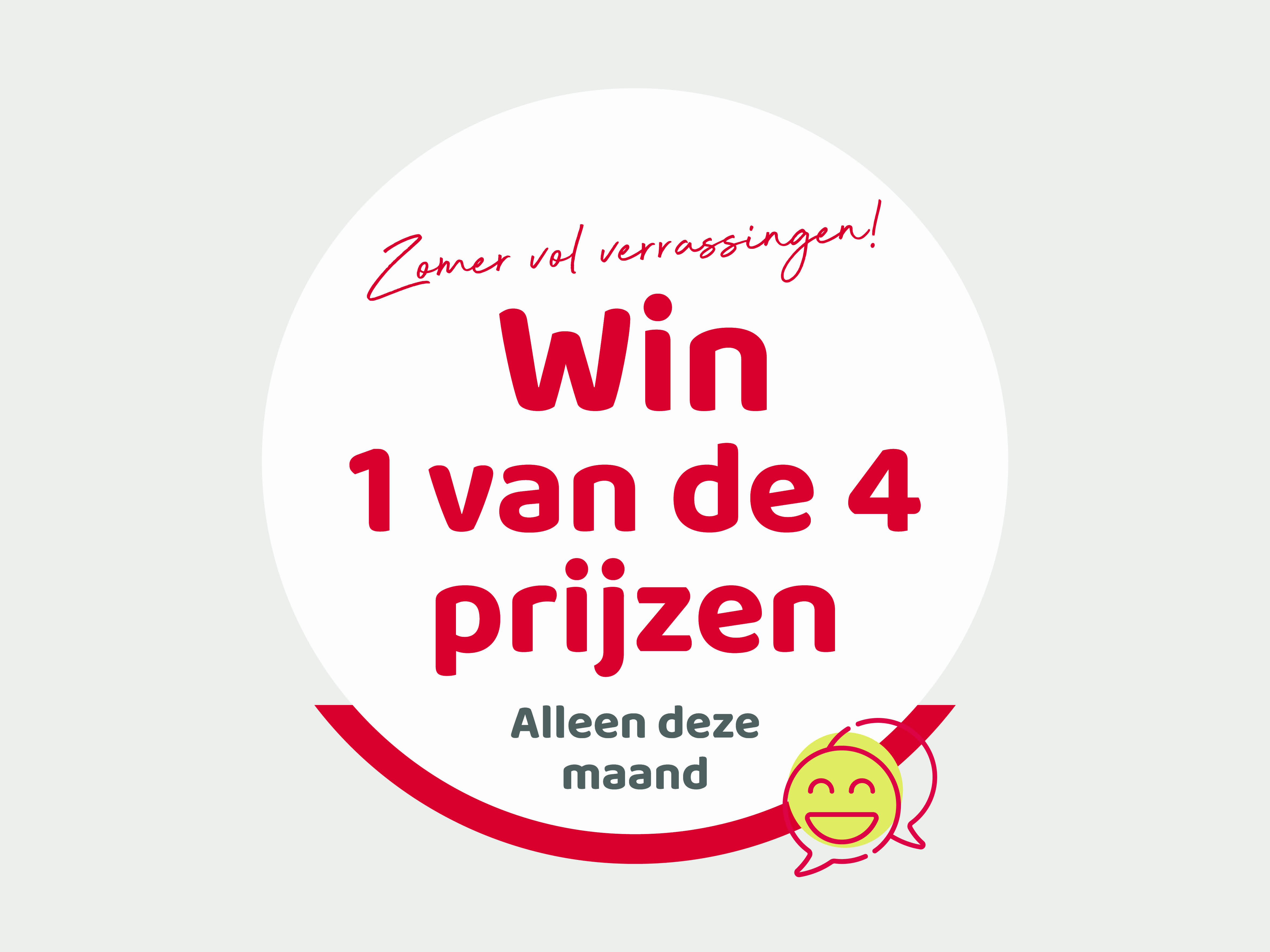 Win 1 van de 4 prijzen!