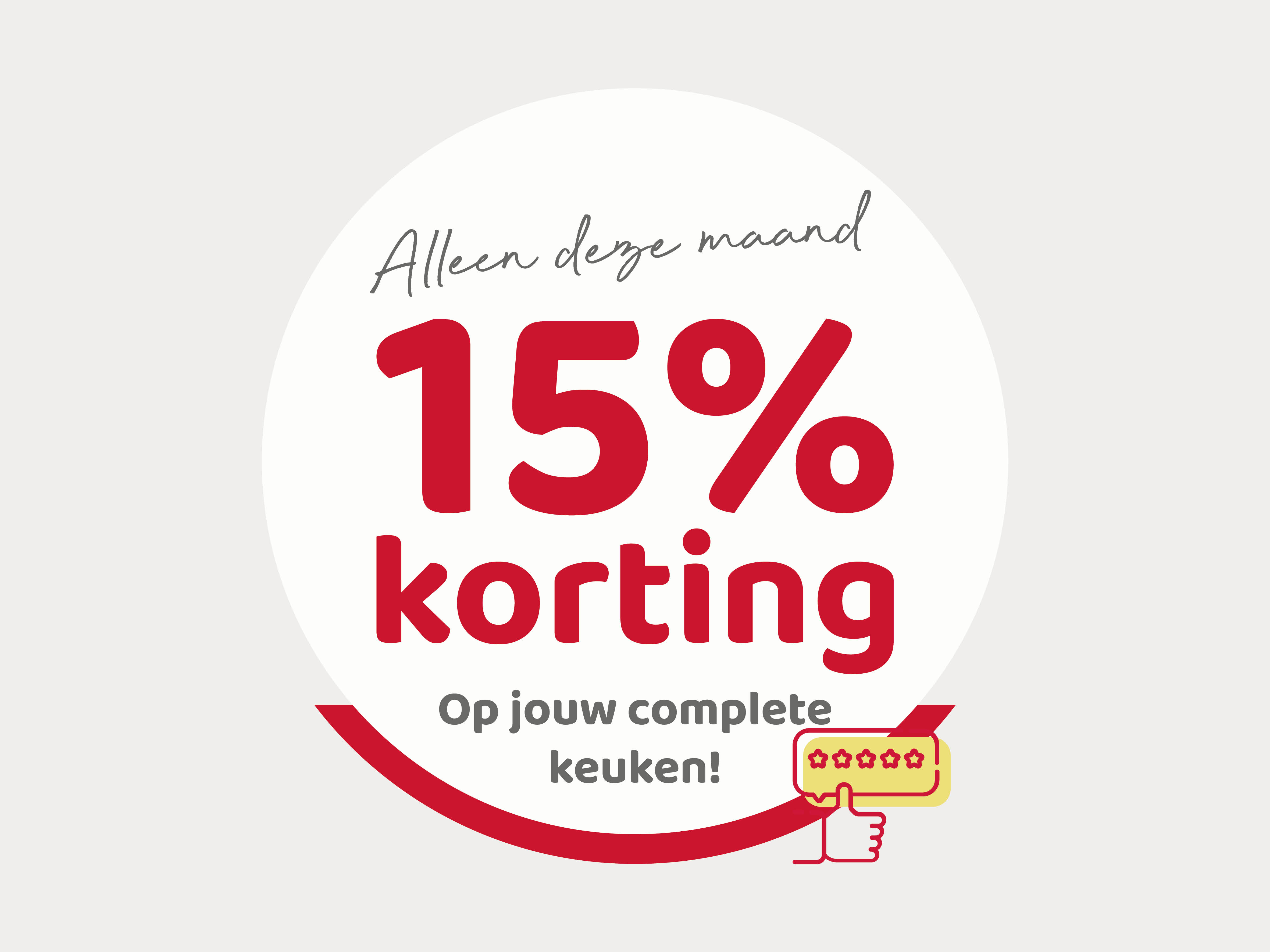 15% korting op jouw keuken