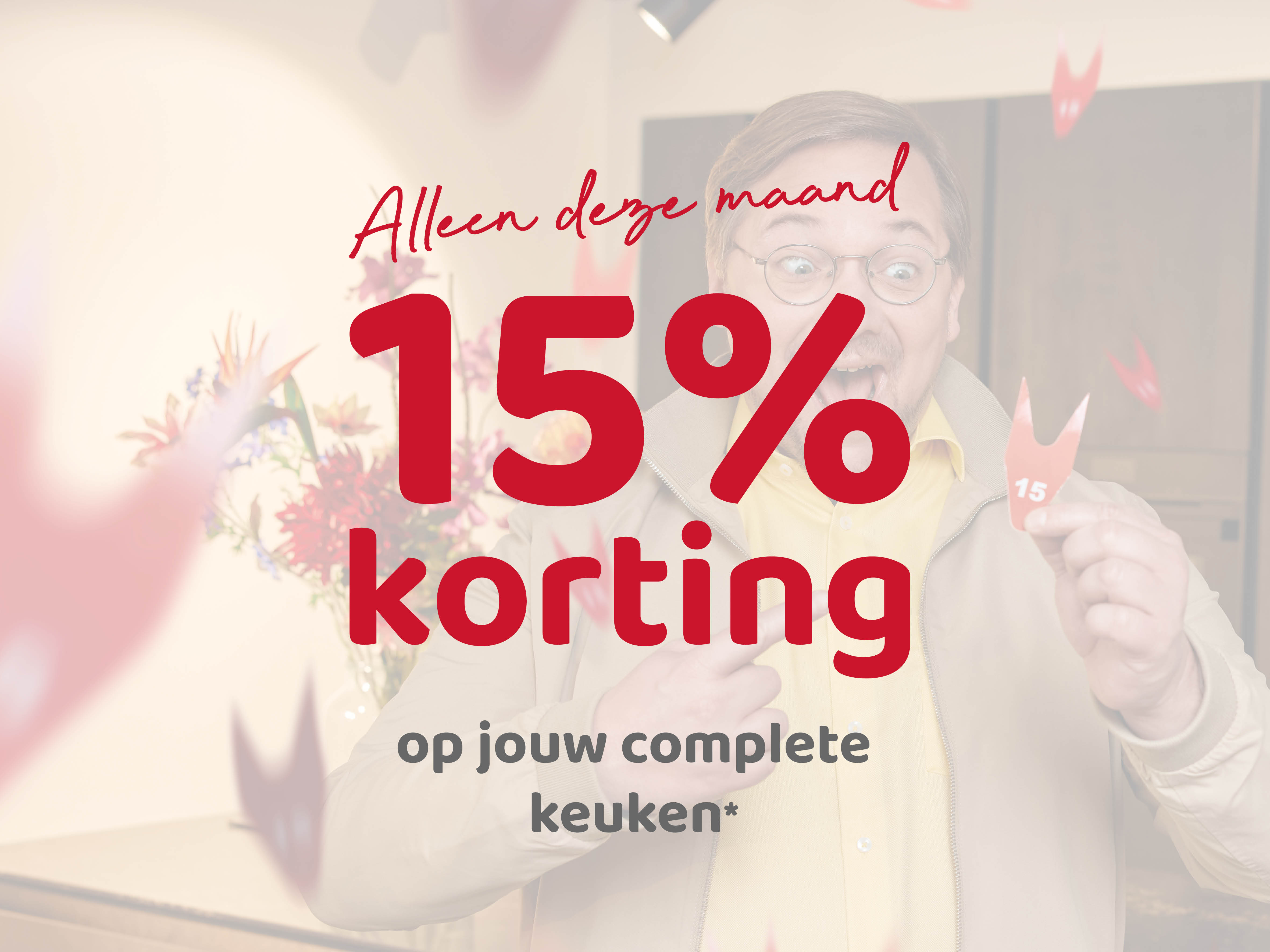 Alleen deze maand 15% korting