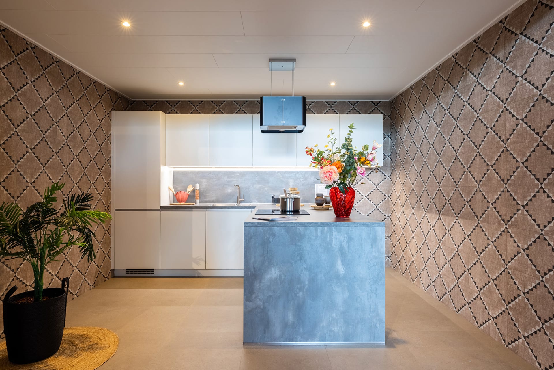 Keukenopstelling in de winkel van Kitchen4All Leeuwarden