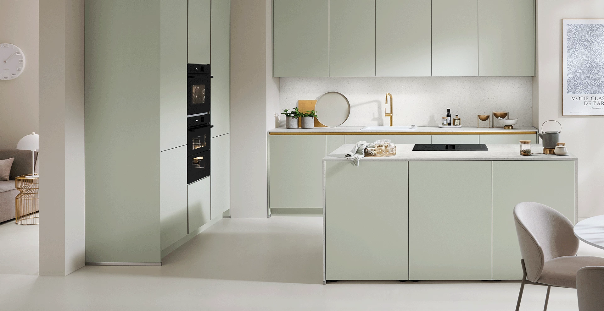 Terrazzo werkblad in moderne keuken