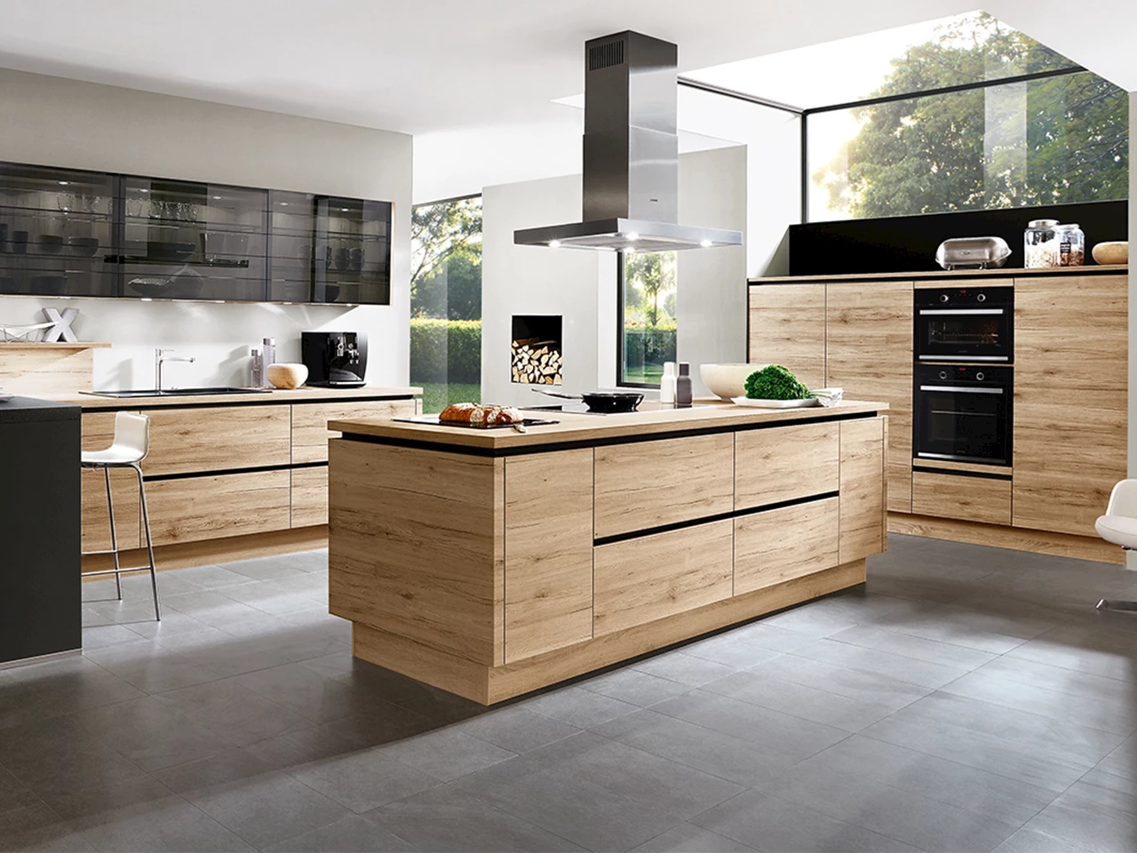 Keuken met eiland landelijk