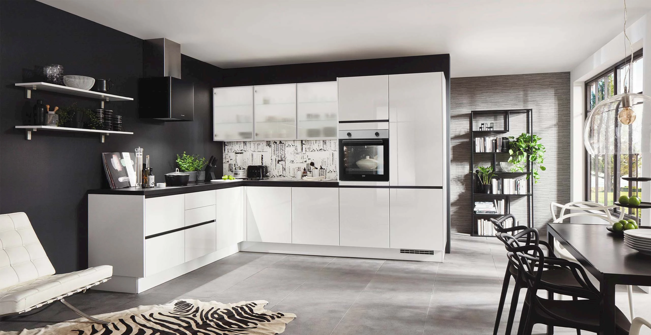 Industriële keuken wit