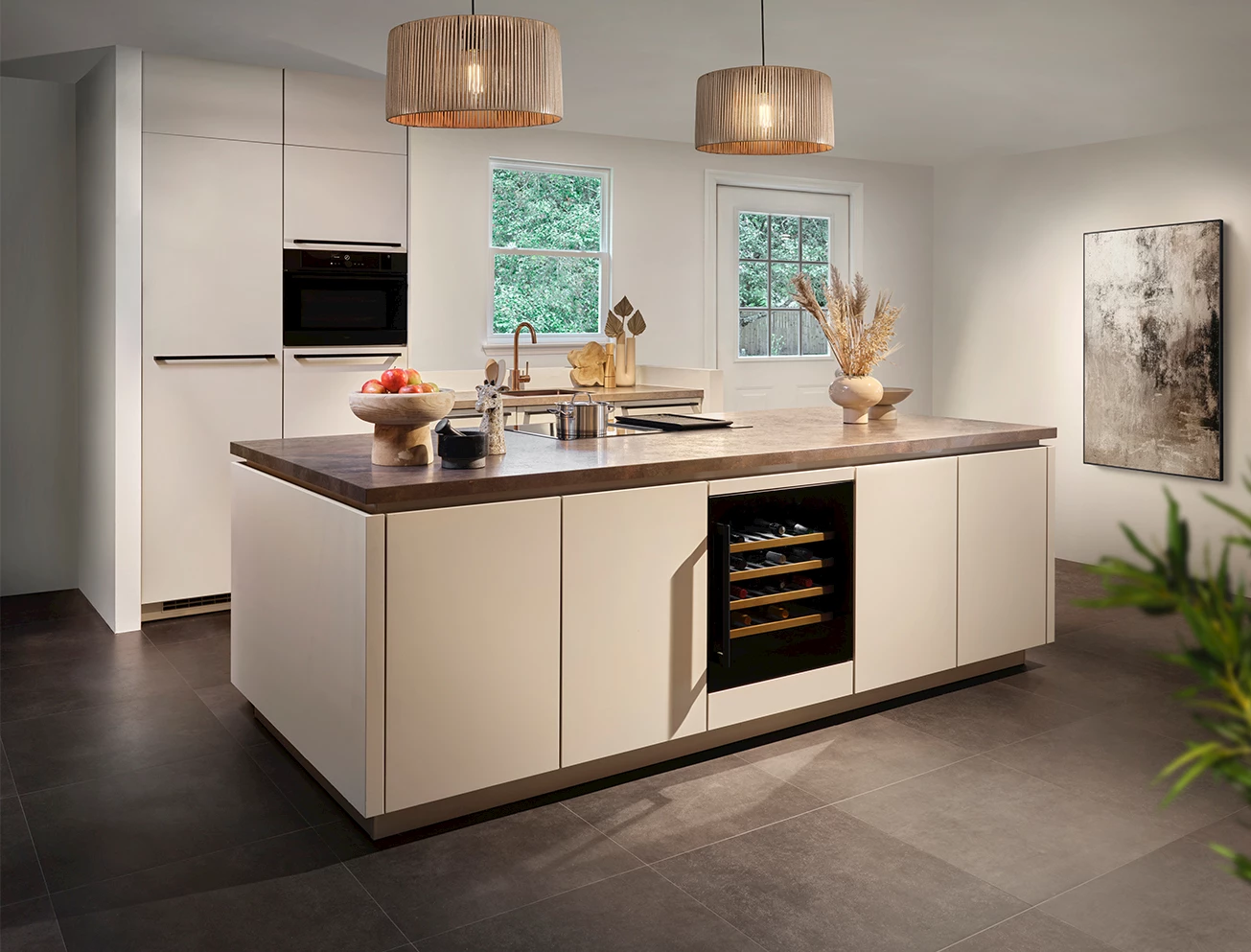 Zandkleurige keuken Nobilia