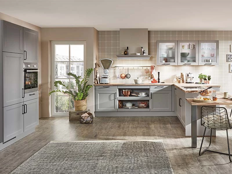 Lichtgrijze keuken ideeën