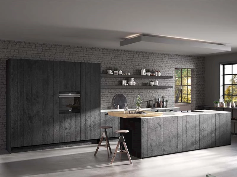 Keuken zwart industrieel