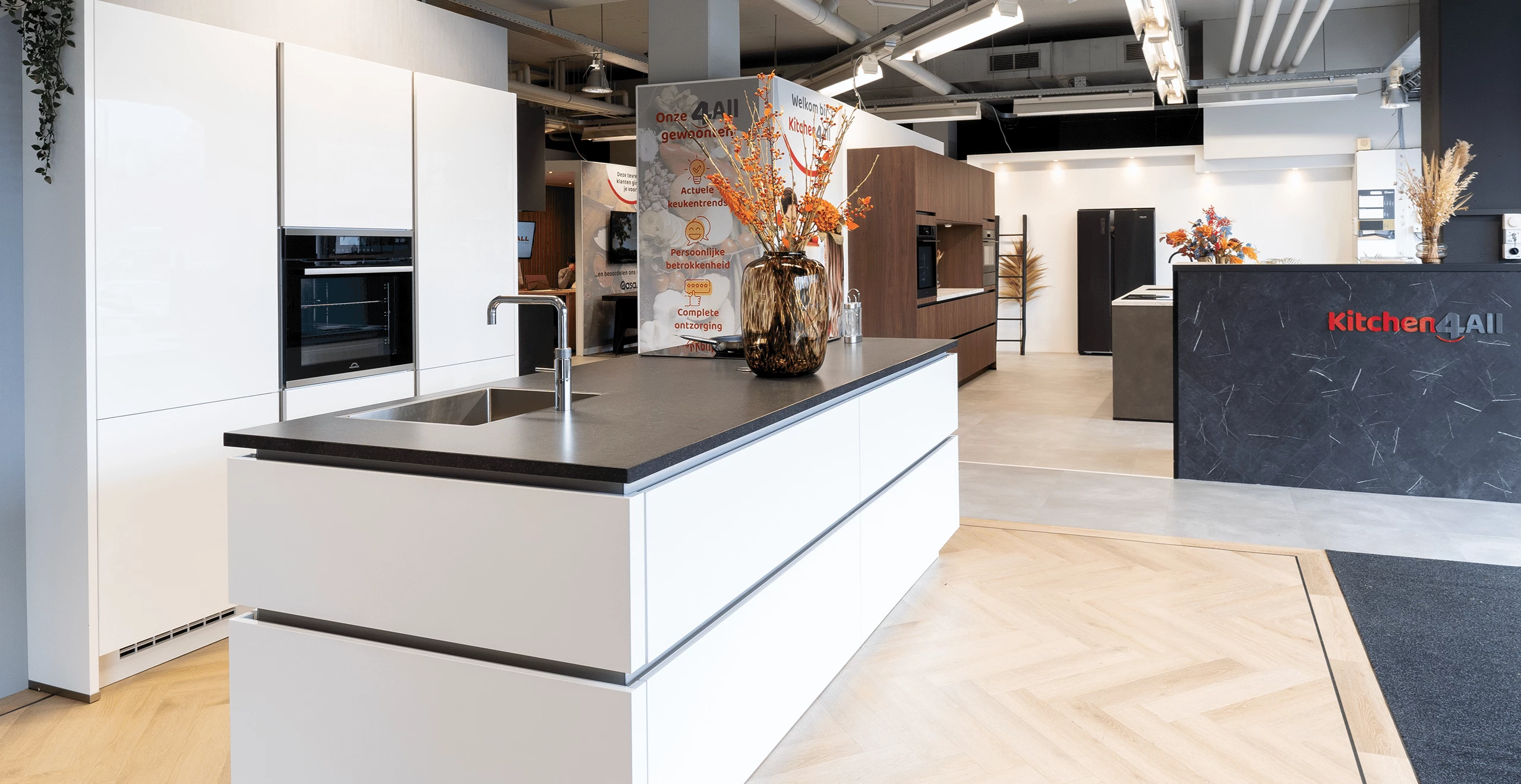 Tijdloos Fris keuken in de winkel van Kitchen4All