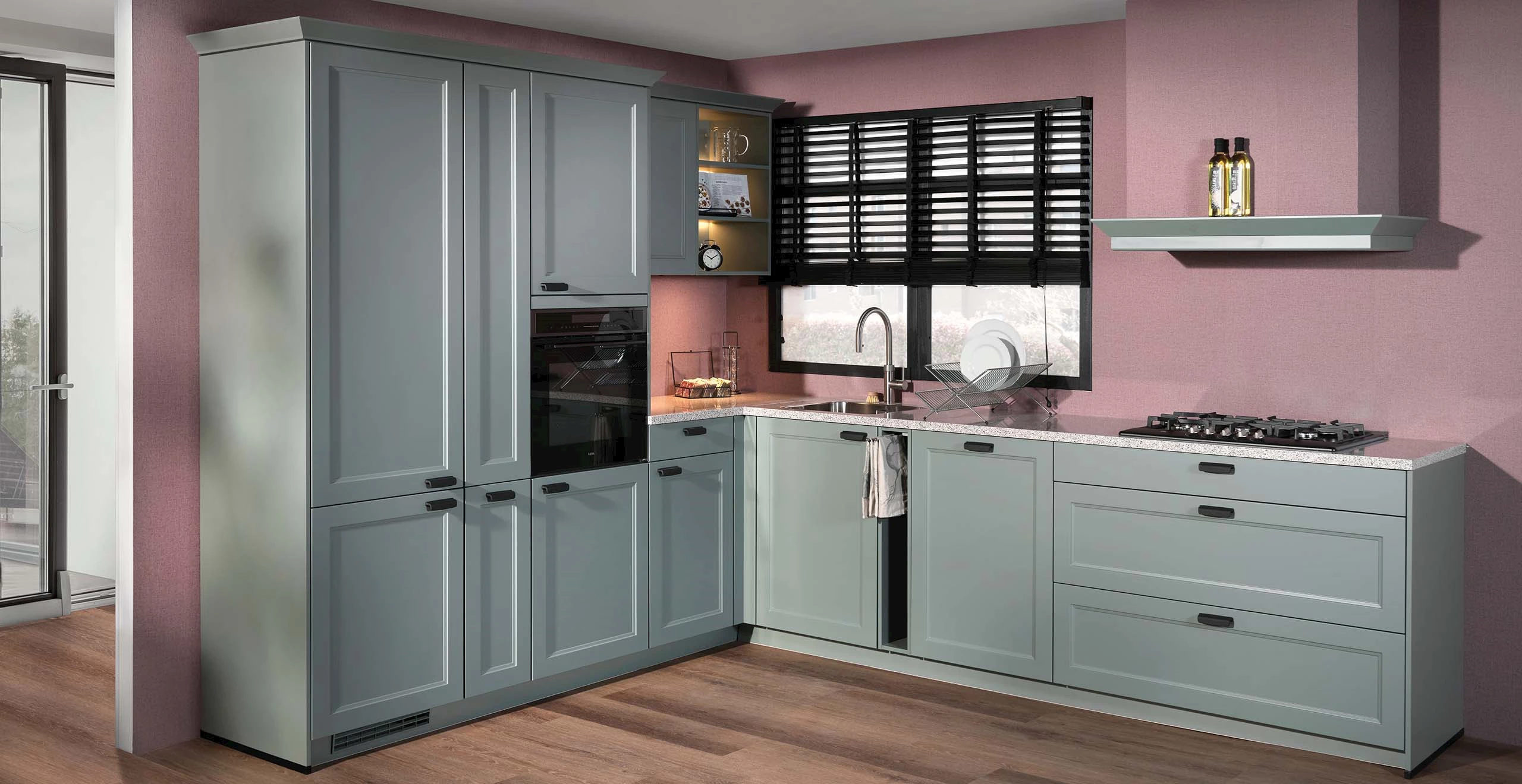 Landelijke hoekkeukens