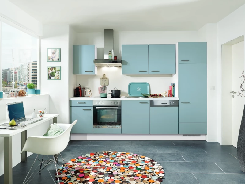 Blauwe kleurtinten keuken