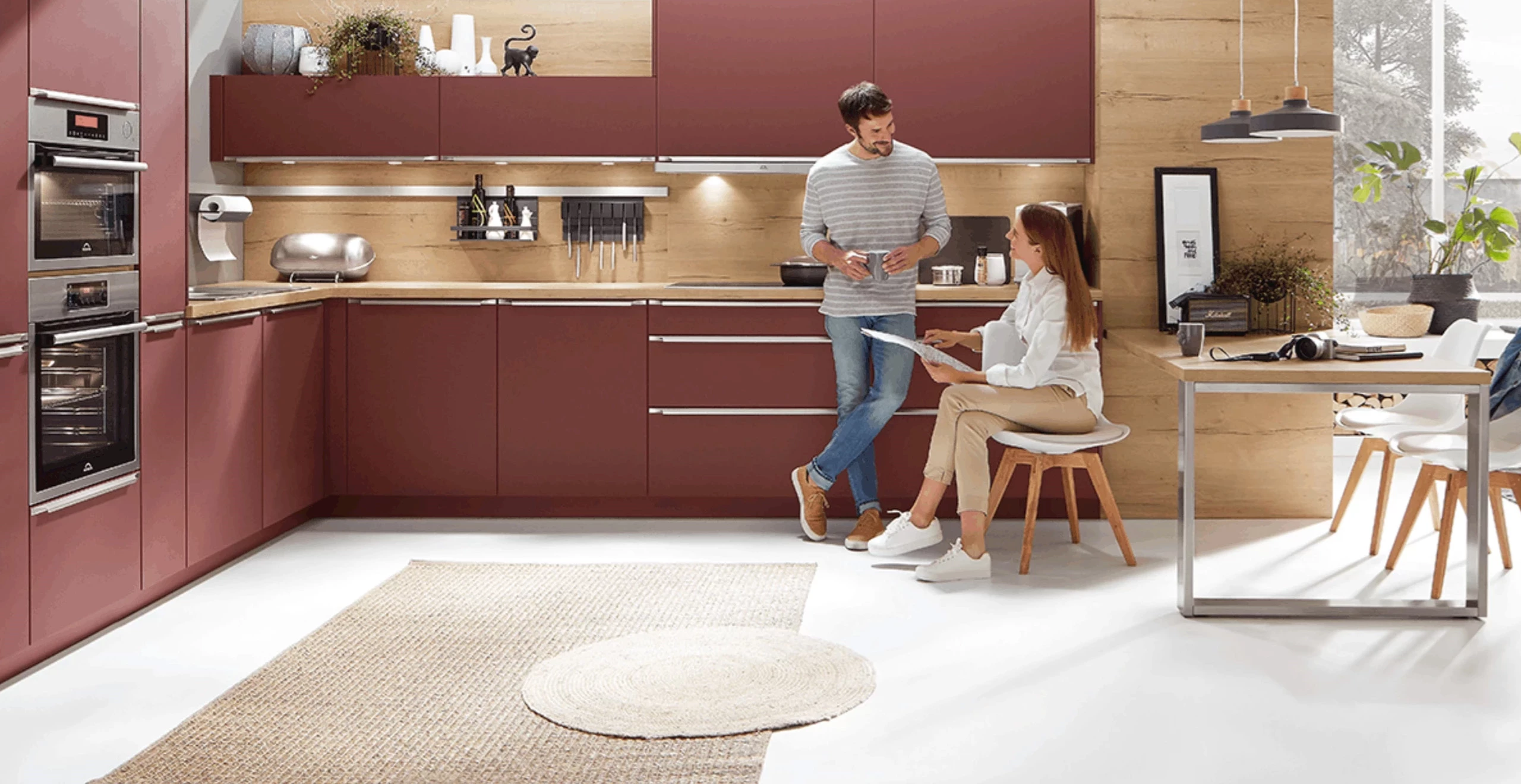 Woonkamer stijl in keukeninterieur