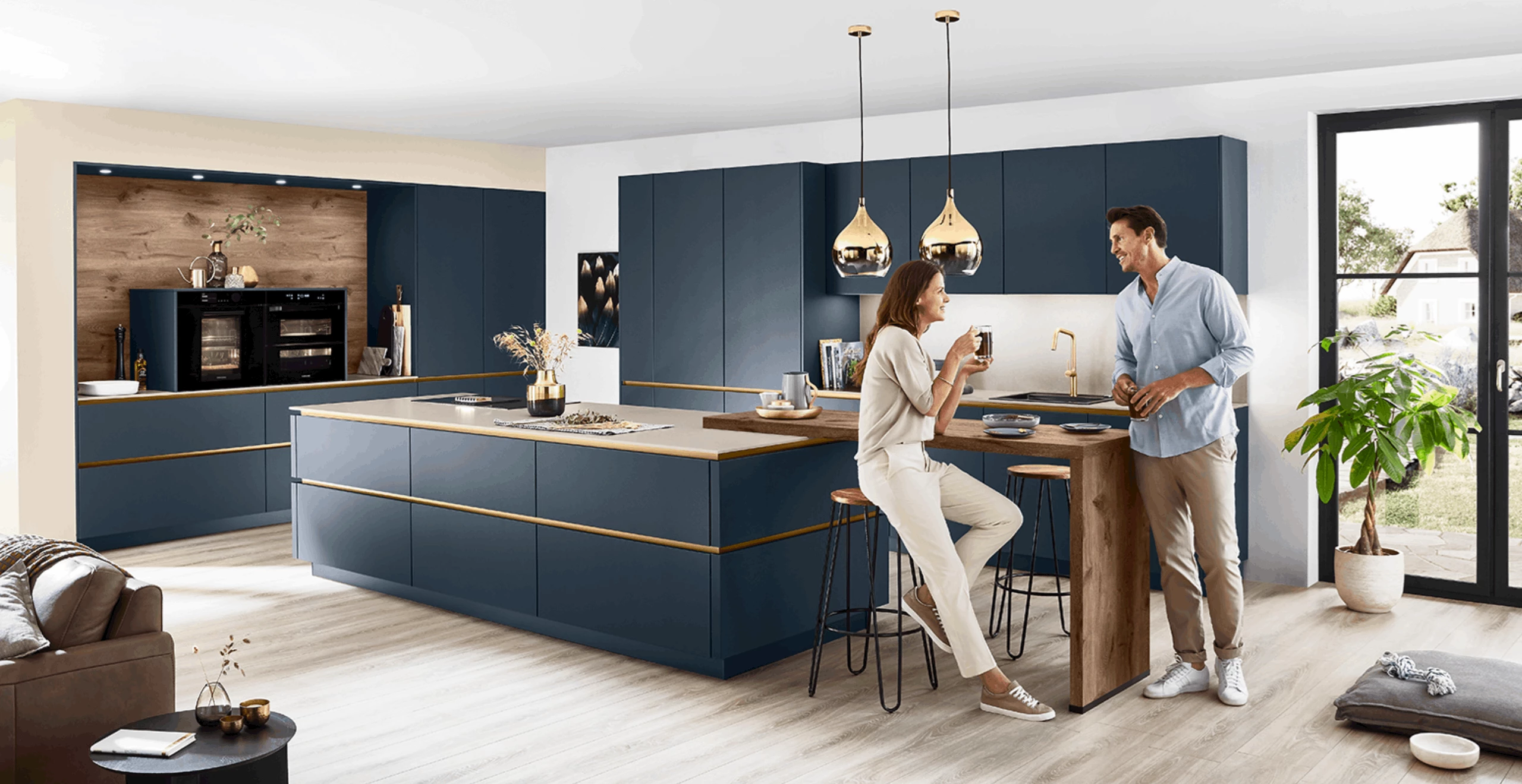 Blauwe keuken