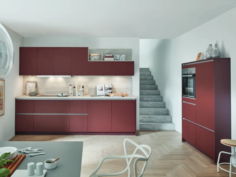 Rode matte keuken