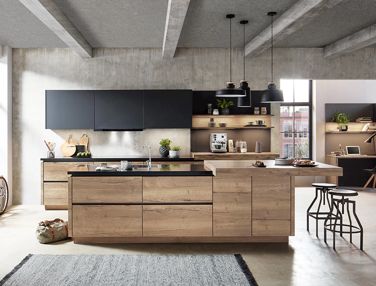 Keuken eiland hout