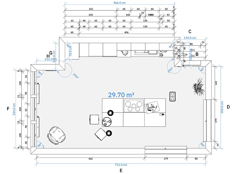 Stap 4 keuken 3D-ontwerptool
