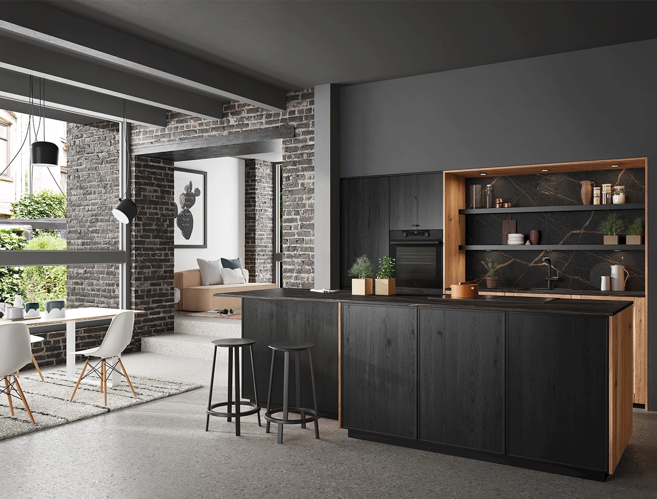 Kleine open keuken