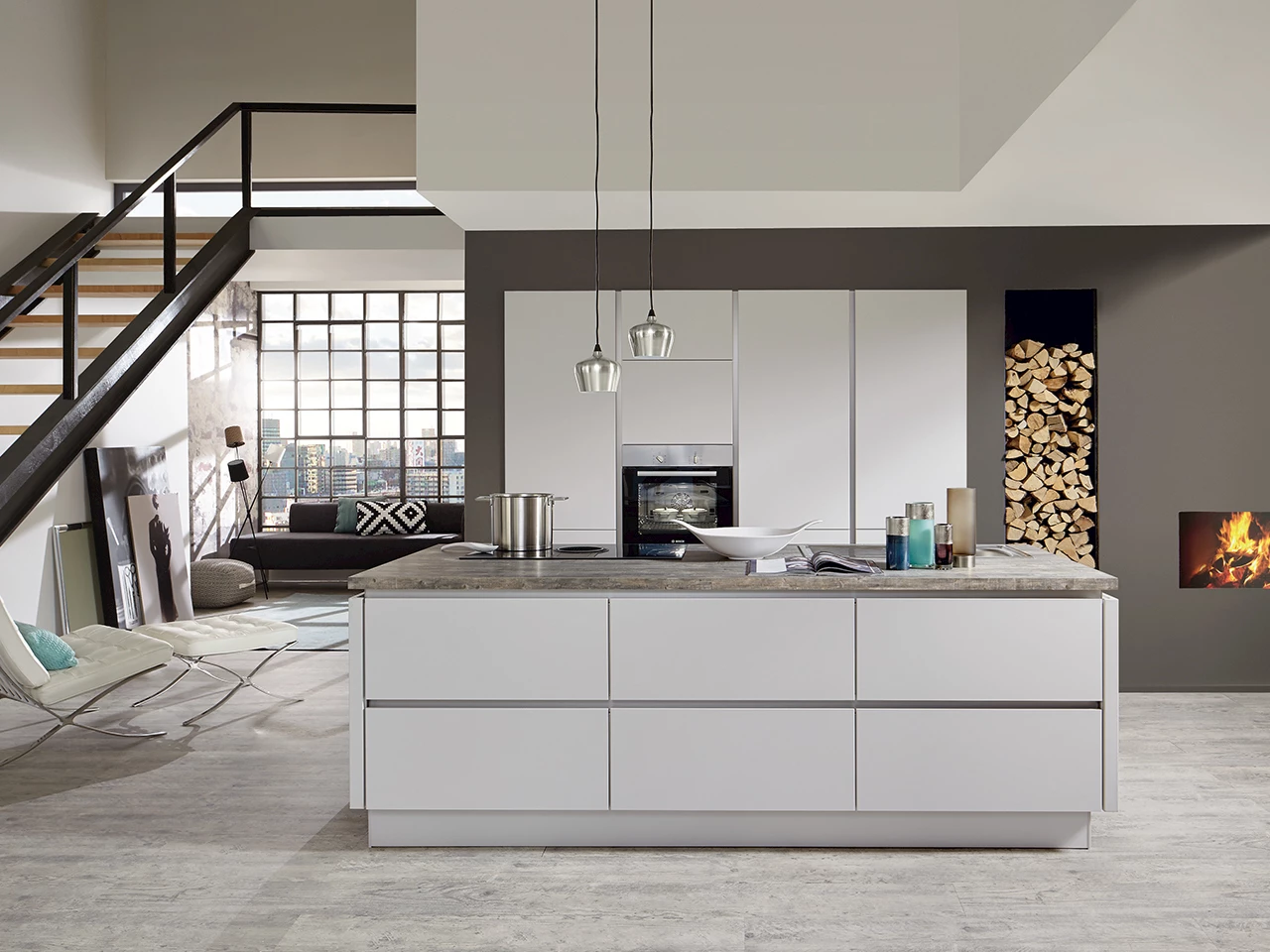 Greeploze mat witte keuken