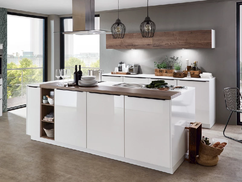 Combineren witte hoogglans keuken