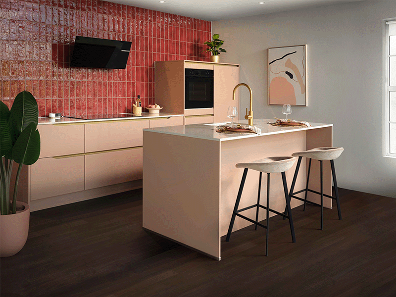 Kleine keuken met eiland