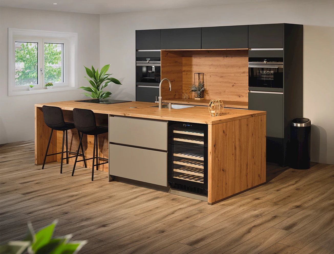 Stoere landelijke keuken met hout