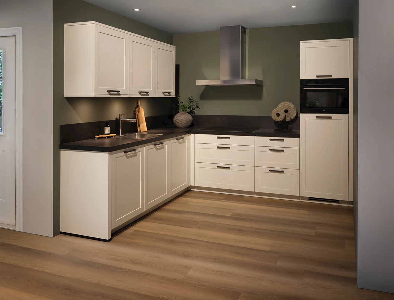 Landelijke witte keuken