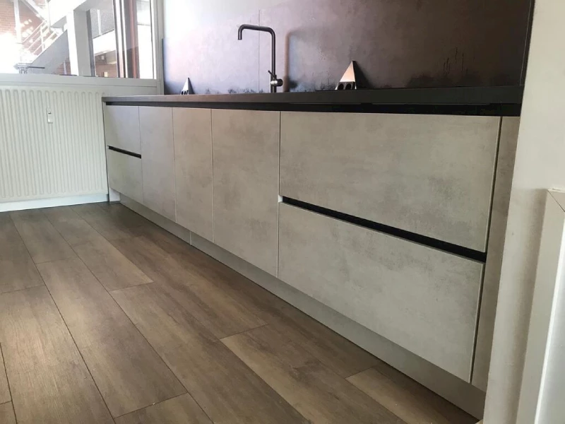 Houtlook keukenvloer