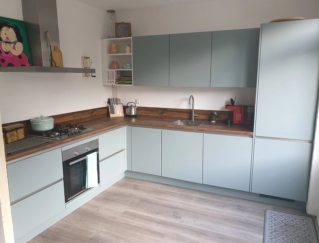 Keuken lichtblauw