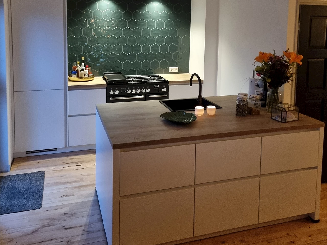 Keuken wit met eiland