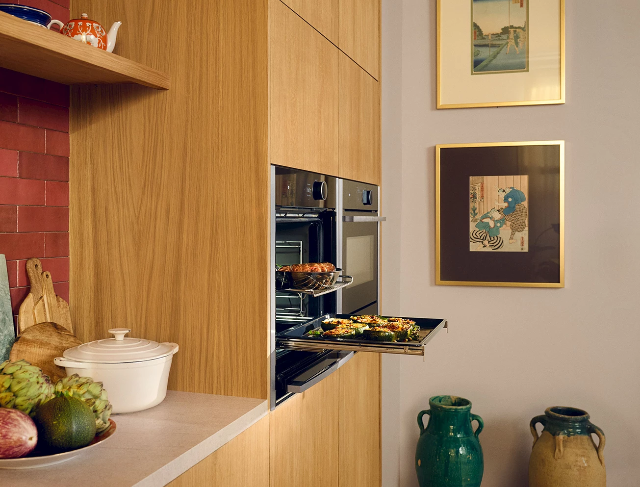 Slide and hide ovens