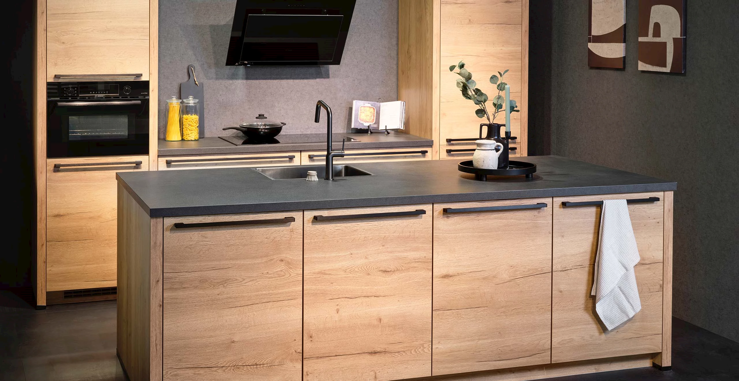 Landelijke keuken met hout